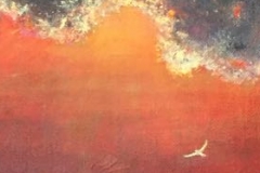 Röd himmel  22x30cm 600 Skr plus frakt